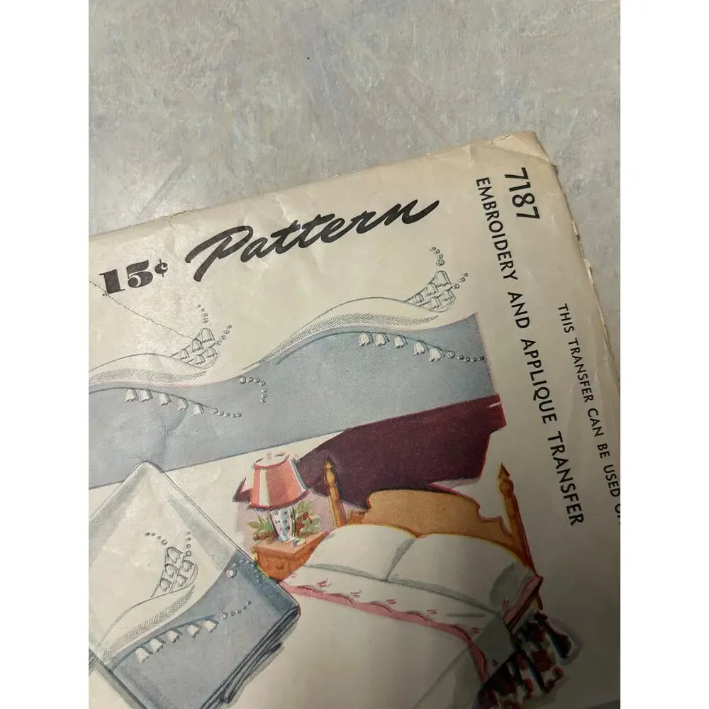 Vintage 1946 Simplicity Pattern #7187 Embroidery and Applique‎ Transfers